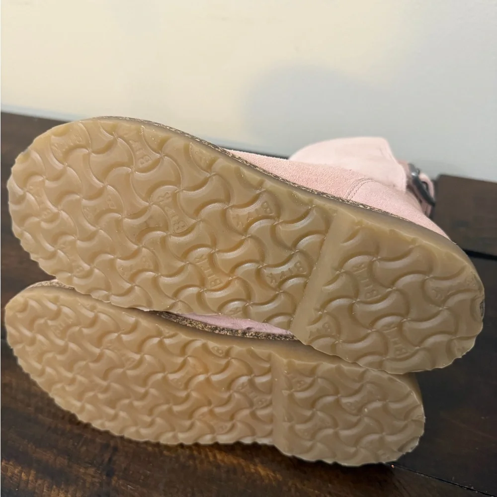 Birkenstock Pink Suede Ankle Boots